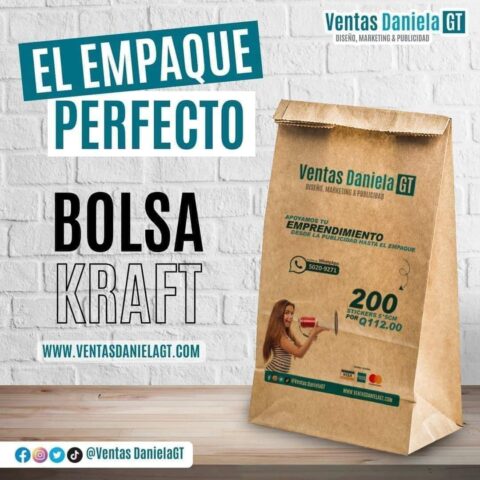 100 Bolsas Kraft 12 Lb